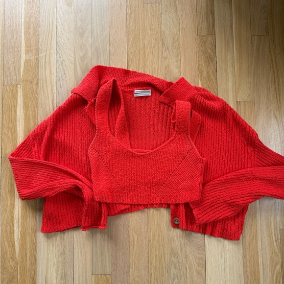 Urban Outfitters Vibrant Red Cardigan Set - Picture 2 of 2